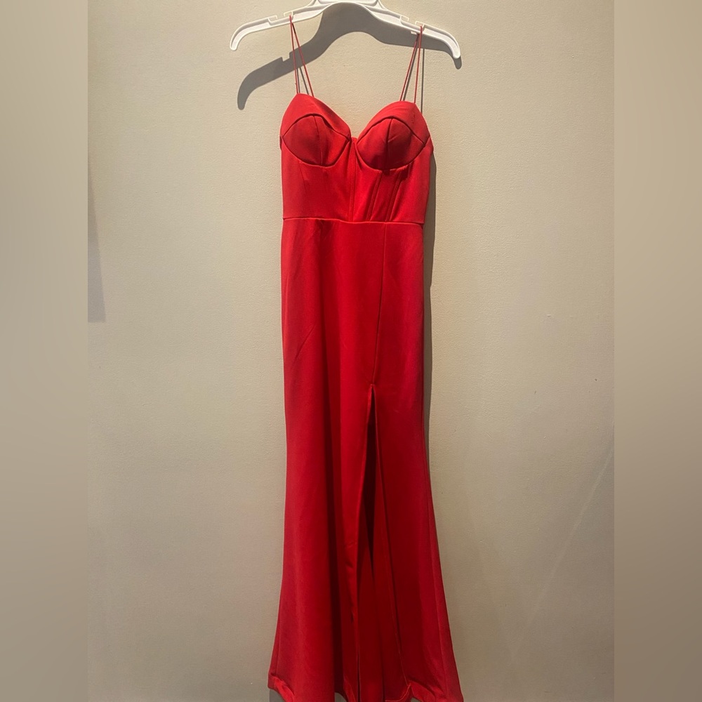 Red Macy’s Dress Long - Picture 2 of 4